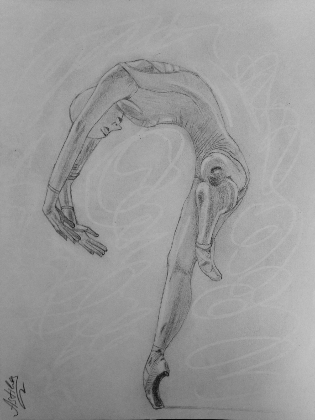 Figure Arching Down
