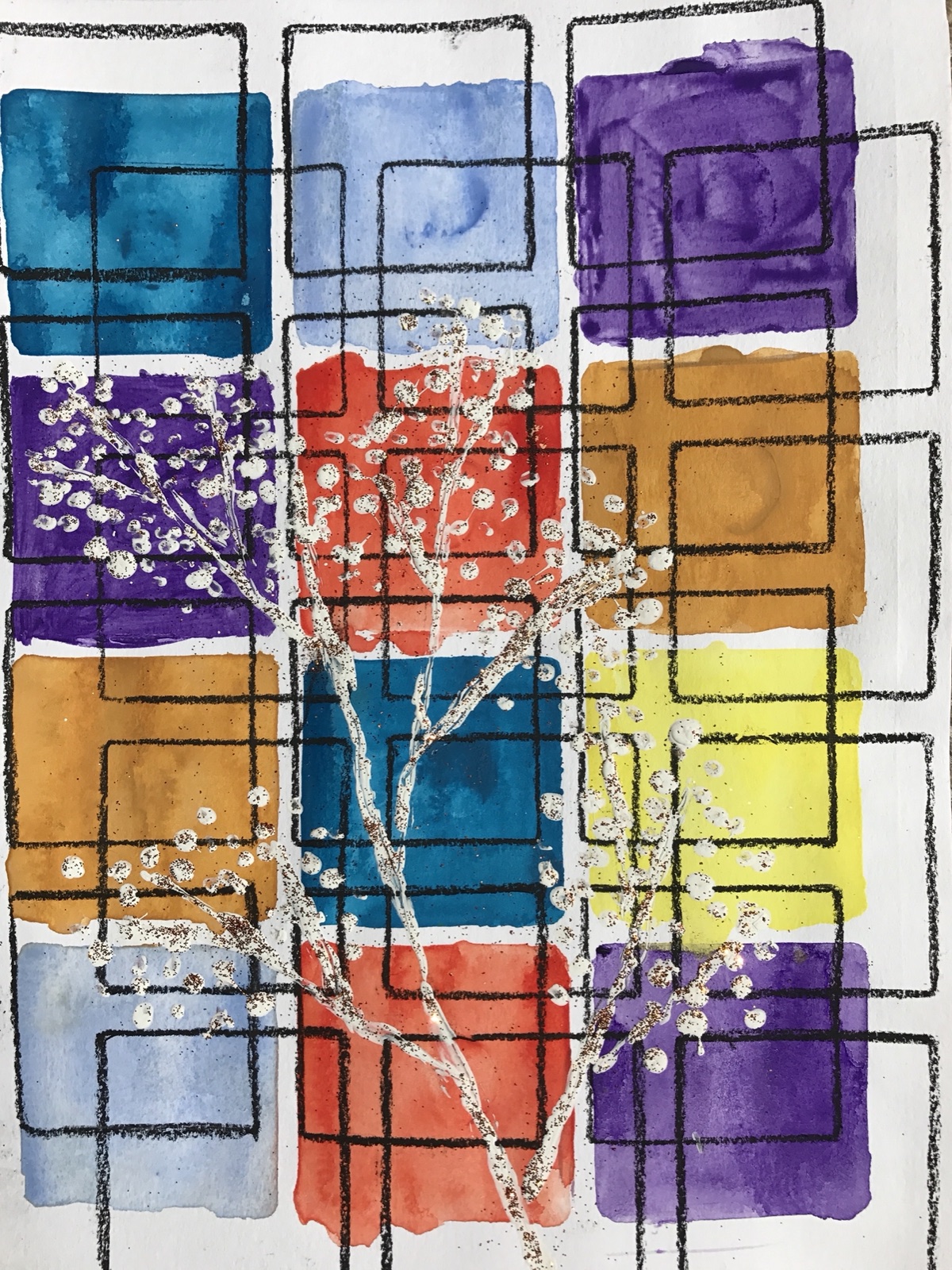 Grid and Blossoms