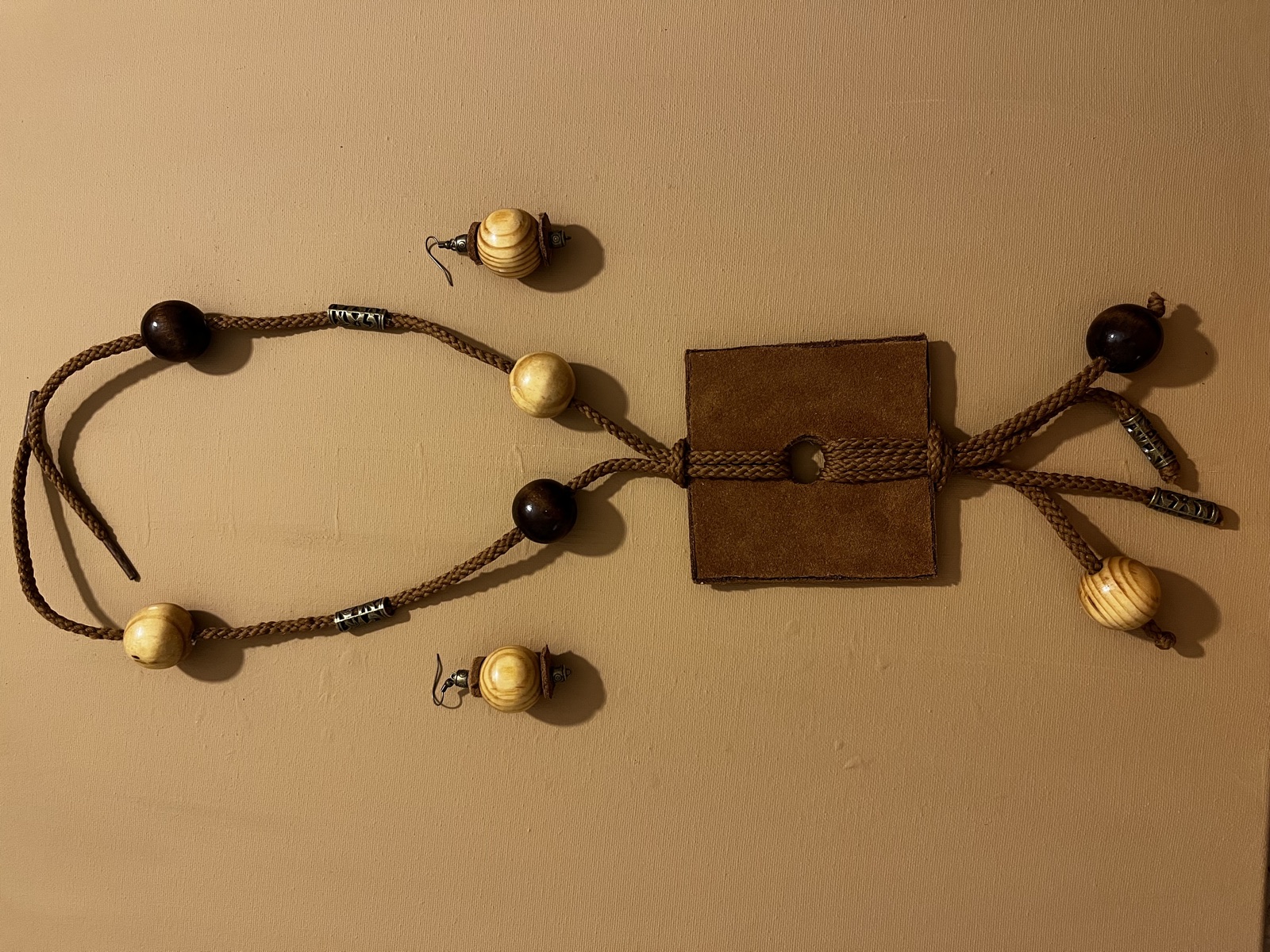Leather Square Pendant