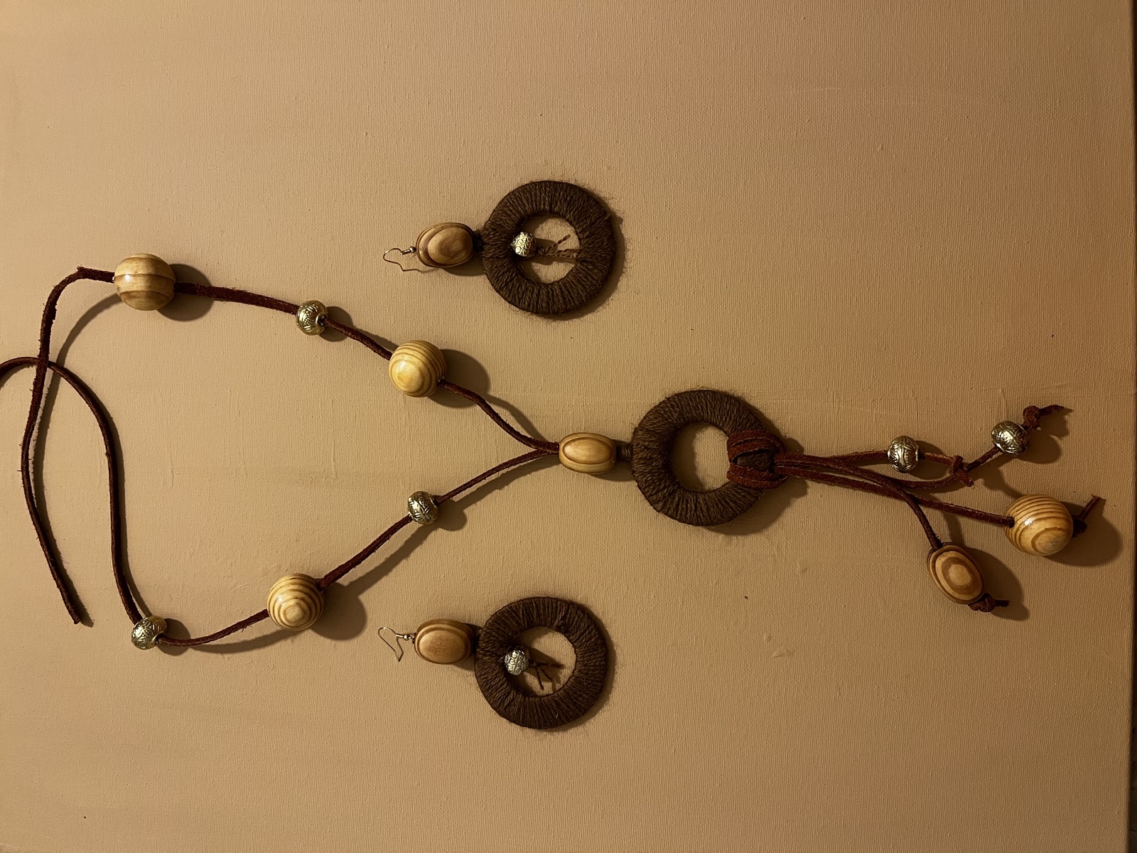 Yarn Rings on Braided Cord